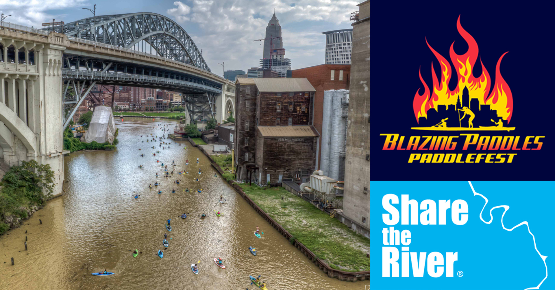 Blazing Paddles on the Cuyahoga River Ohio Paddler